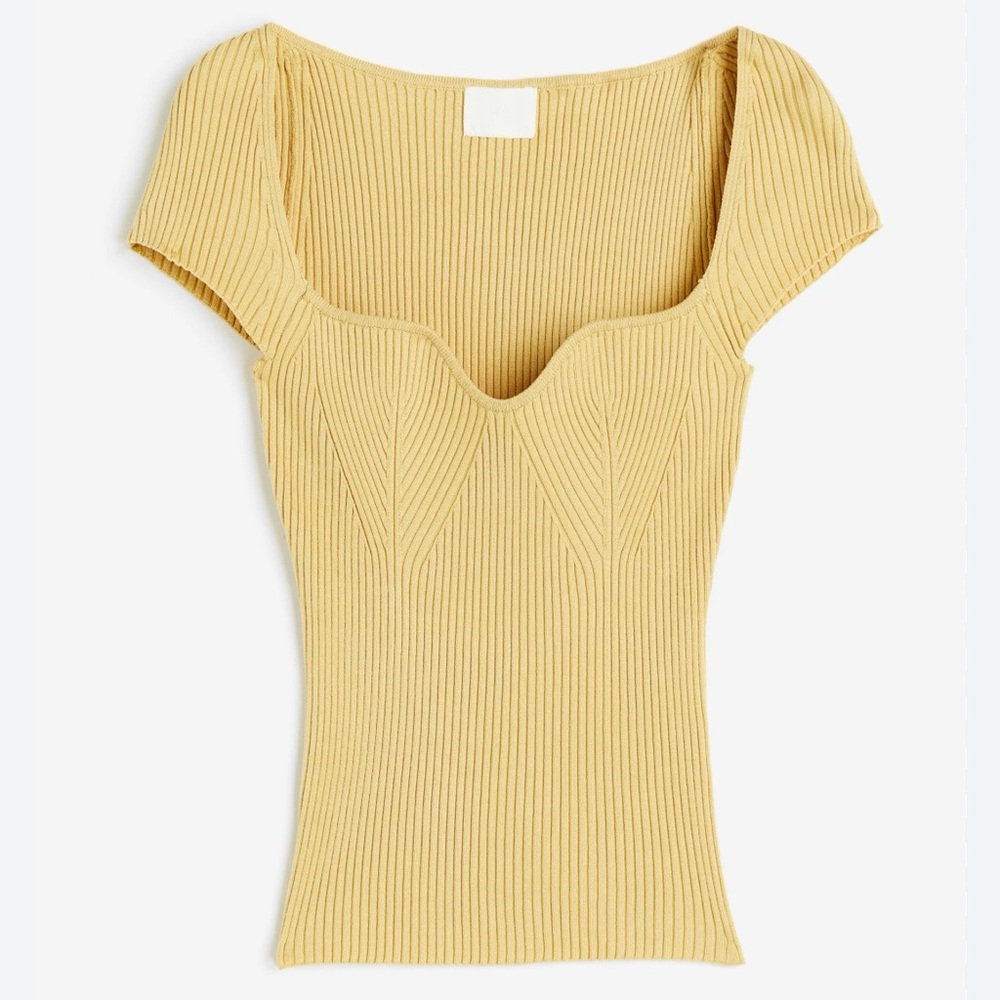 ‼️SALE‼️ H&M Short Sleeve Ribbed knit  Top
